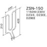 Нагревательный элемент HARVIA ZSN-150 1150W для печи DELTA