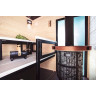 Стеклянная стена HARVIA DUO с белой алюминиевой рамой сатин, 9х19 DL91905AA